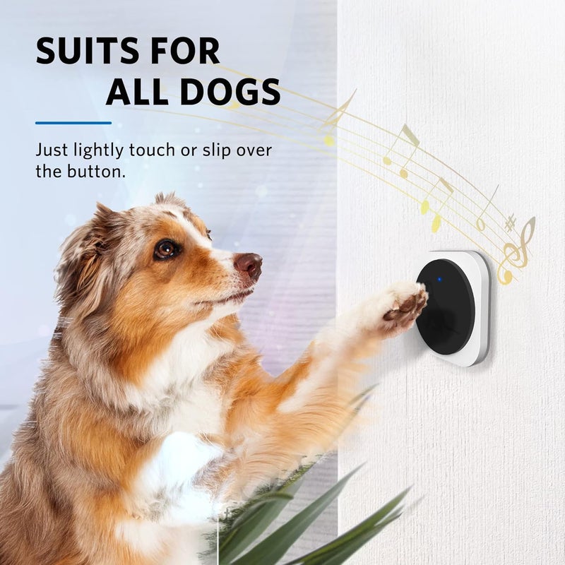 Hathever Store Dog Bells to Go Outside, Wireless Dog Doorbell Operating at 1000 Feet with Chew Resistant IP65 Waterproof Touch Button, CD Quality Sound & 4 Notification Modes - Image 2